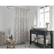Resim Zethome Jackline Banyo Duş Perdesi 4247 Kahve Tek Kanat 1X180X200 Gri 