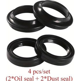 Resim Hightower 4 Adet 33x45mm Motor Ön Fork Yağ Keçesi Toz Kapağı Yamaha Xv250 Honda Nf125 