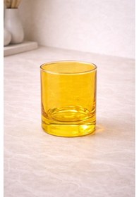 Resim 6 Lı Cam Renkli Bardak Kahve Yanı Bardağı 50ml Çok Renkli 