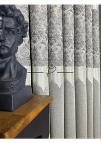 Resim Fon Perde Pano Fonluk Nilo Desen - Gri-açık Gri 