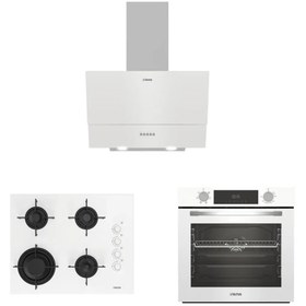 Resim Altus Ala 322 W Fırın 189 Dw Ocak 527 W Davlumbaz Beyaz Ankastre Set 