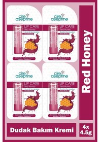 Resim Cire Aseptine Red Honey Renkli Nemlendirici Dudak Bakım Kremi 4,5 Gr 4 Adet 