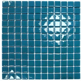 Resim MozaiKristaL Tüm Yaşam Alanları Için 25x25 Mm Turkuaz Cam Mozaik. ( 1 Kutu = 1 M2 Fiyatıdır ) 