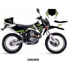 Resim Kuba Black Cat Divided Line Tasarım Motosiklet Sticker Etiket Kaplama Modeli Green 