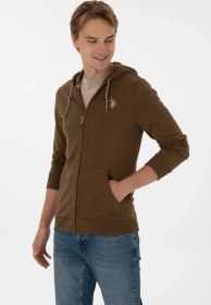Resim U.S. Polo Assn. Erkek Haki Örme Hırka 50313748-VR027 