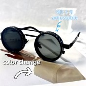 Resim Yeni Steampunk Tarzı Dönebilen Lens Gözlükleri - Ayarlanabilir Parlaklık, Kollar İçin Yay Tasarımı, Gri Lensli Siyah, Kostüm Partileri ve Moda Aksesuarları İçin Mükemmel, Moda Açıklaması Gözlükleri | Steampunk Gözlükleri | Alaşım Çerçeve Gözlükleri, Babalar Günü Hediyesi 