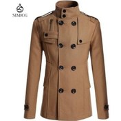 Resim Erkek İnce Orta Boy Trençkot Kahverengi 