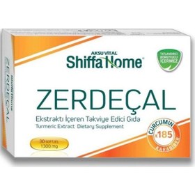 Resim Aksuvital Shiffa Home Zerdeçal (Turmeric) 1300 MG 30 Kapsül 