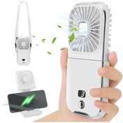 Resim Mini El Tipi Vantilatör, Taşınabilir Usb Vantilatör, 4'lü Beyaz, 