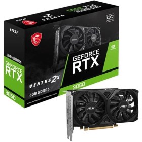 Resim Paxteks Msı VGA Geforce RTX3050 Ventus 2x E 6g Oc RTX3050 6gb Gddr6 96B DX12 X8 (1xdp 2xhdmı) Ekran Kartı 