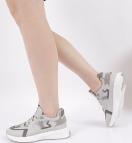 Resim Dgn Kadın Bağcıklı Sneakers Ayakkabı Gri 792313138 