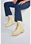 Resim Fox Shoes V973192401 Bej Nubuk Kalın Tabanlı Postal Bot Bej-nubuk 