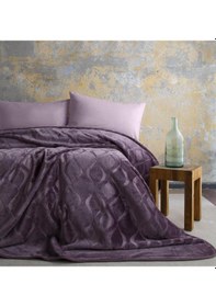 Resim Ap Embos Çift Kişilik Mürdüm Mercy Battaniye Mürdüm 