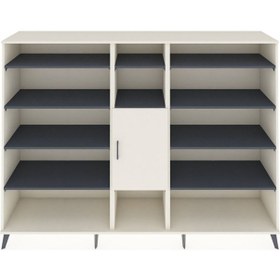 Resim Hyperion Dolap 12 Raflı Tek Kapaklı 220x44x163 Aytaşı-aytaşı/ant Aytaşı-aytaşı/antrasit 