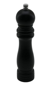 Resim Siyah Ahşap Büyük Çap: 4.5cm - Uzunluk: 19.5cm Tuz - Baharat Öğütücü Kahverengi 