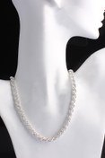 Resim Omar Silver Unisex Halat Gümüş Zincir 8 Mm Elmas Kesim Gümüş Kolye 