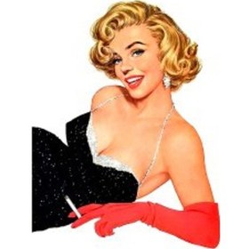 Resim Bay Etiket Pnp10 Pinup Kizi Sticker 