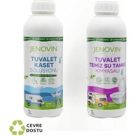Resim Jenovin Sifon Temizliği Karavan & Tekne Tuvalet Kimyasalı 1L - Katı Atık Parçalama Çam Kokusu 