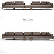 Resim Velura Home & Living Zeri Lobi Koltuğu & Şark Köşesi - Sütlü Kahve 160 