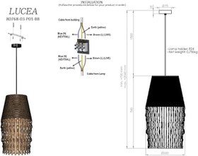 Resim Lucea Dresa 03 30’luk Tekli Sarkıt, Doğal ahşap 