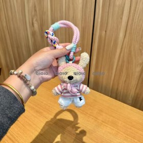 Resim Silver1 Sevimli Renkli Ip Peluş Ayı Kolye El Yapımı Oyuncaklar Küçük Bebek Çanta Çekicilik Sevimli Bebek Cep Telefonu Çekicilik (Yurt Dışından) 