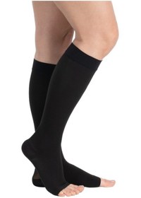 Resim Ccl 2 Diz Altı Burnu Açık Varis Çorabı Siyah Siyah 