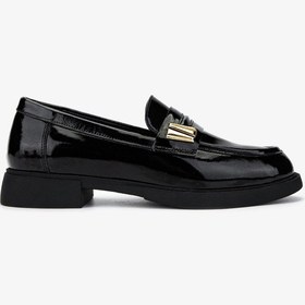 Resim Valmenti Kadın Hakiki Deri Siyah Rugan Loafer Ayakkabı 35 5648 Bn Ayk Sk24-25 Sıyah Rgn SIYAH RUGAN 