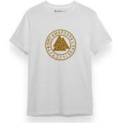 Resim Vikings Valknur Runes Beyaz Kısa Kol Erkek Tshirt 001 