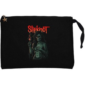 Resim Slipknot Female Skeleton Hot Siyah Clutch Astarlı Cüzdan / El Çantası - Siyah 