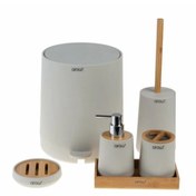 Resim AROW Banyo Takımı 6 Parça Akrilik&bambu 