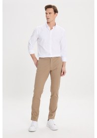 Resim Ac&Co / Altınyıldız Classics Slim Fit Dar Kesim Pamuklu Esnek Chino Erkek Pantolon - Camel 