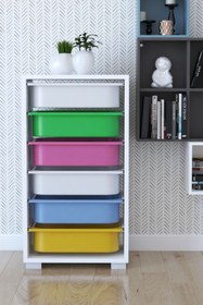 Resim Remaks Çok Amaçlı 6 Sepetli Oyuncak Dolabı 