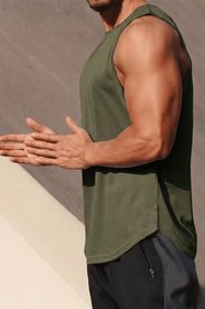 Resim Erkek Sporcu Atleti Sıfır Kol Tişört Fitness Gym Antrenman Tişörtü Ter Tutmayan Atlet SIFIRKOL-2026 (Düz, Standart) 