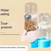 Resim Küçük Kuşlar için 2'si 1 Arada Otomatik Su ve Yem Besleyici - Yerçekimi ile Çalışan Çift Amaçlı Tasarım, Şeffaf Kolay Yüklemeli Kaplar, Dayanıklı Plastik, Temizlemesi Kolay Malzeme 