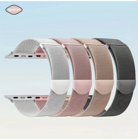 Resim Userfriendly11 4lü Milan Kemer Paketi İwatch 38mm 40mm 41mm 42mm 44mm 45mm 46mm Uyumlu Ayarlanabilir Erkek Kadın Kayışı 