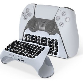 Resim Jys-p5121 Bluetooth Kablosuz Saplı Klavye, Ps5 İçin Uygun Sesli Harici Klavye Sohbet Edebilir, Not: Sapsız 