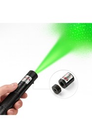 Resim ATLT ATLANTİS PROFESYONEL YEŞİL LAZER POINTER 2 BAŞLIKLI ŞAJLI PİLLİ ANAHTARLI WS-503 PASLANMAZ ÇELİK 