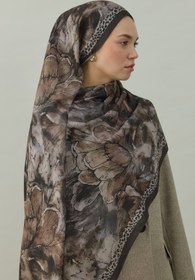 Resim Bowery Draw Flowers Desen Şal Mocha 