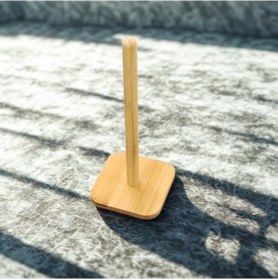 Resim Bambu Kağıt Havlu Tutucu Doğal Ahşap, Sağlam Ve Şık Tasarım 