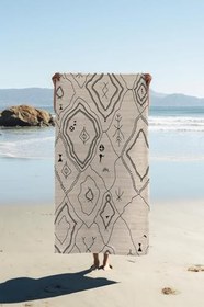 Resim Dijital Baskı Plaj Deniz Havlusu Modern Desenli Peştamal HVL0091 