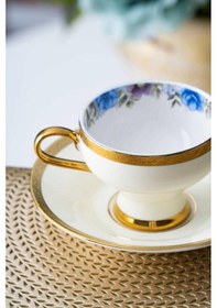 Resim Acar Hxf-06803 Daabria Kırık Beyaz 6lı Kahve Fincanı Takımı 