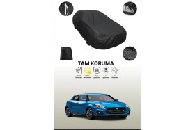 Resim Dokaca Siyah Suzuki Swift Sport 2017 - 2021 Uyumlu Araba Brandası, Koruyucu Örtü, Oto Branda 