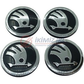 Resim Jant Göbek Armasi Siyah Q55 Üniversal Skoda 4 Adet 504603337 