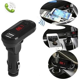Resim Noyiska Tüm Araçlara Uyumlu Bluetooth Araç Kiti Fm Transmitter Araç Şarj Cihazı Lenova Huawei Samsung Iphone Oppo Uyumlu Fmtransmitter 