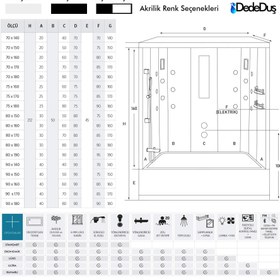 Resim Duvardan Duvara Mini Küvetli Buharlı | Jakuzili | Masajlı Compact Duşakabin | Mod - 80x160 / Beyaz / Küvetli 