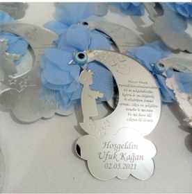 Resim Estölye Ahşap Veya Pleksi Nazardualı Aydede Ve Erkek Bebek Figürlü Magnet (466718106) 