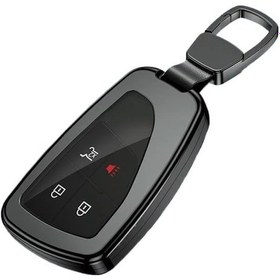 Resim Alüminyum Alaşım T Arabası Akıllı Anahtar Fob Kasa Kapağı Buick Envision Siyah İçin Uyumlu 