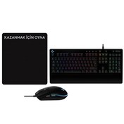 Resim Logitech G G102 Oyuncu Mouse ve G213 Oyuncu Klavyesi Seti (Mouse Pad) 
