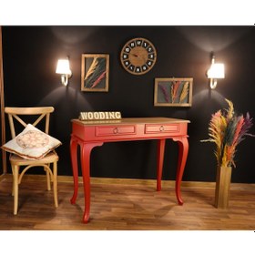 Resim Wooding 120 Cm Çekmeceli Masif Kırmızı Naturel Dresuar (548588553) 