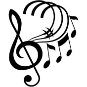 Resim Müzik ve Notalar Duvar Dekor Sticker 40 x 48 cm 